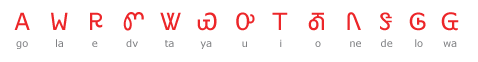 nkCherokee font sample